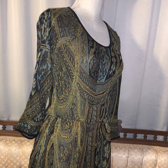 Peruvian Connection Green and Gold Maxi Dress - Picture 9 of 16